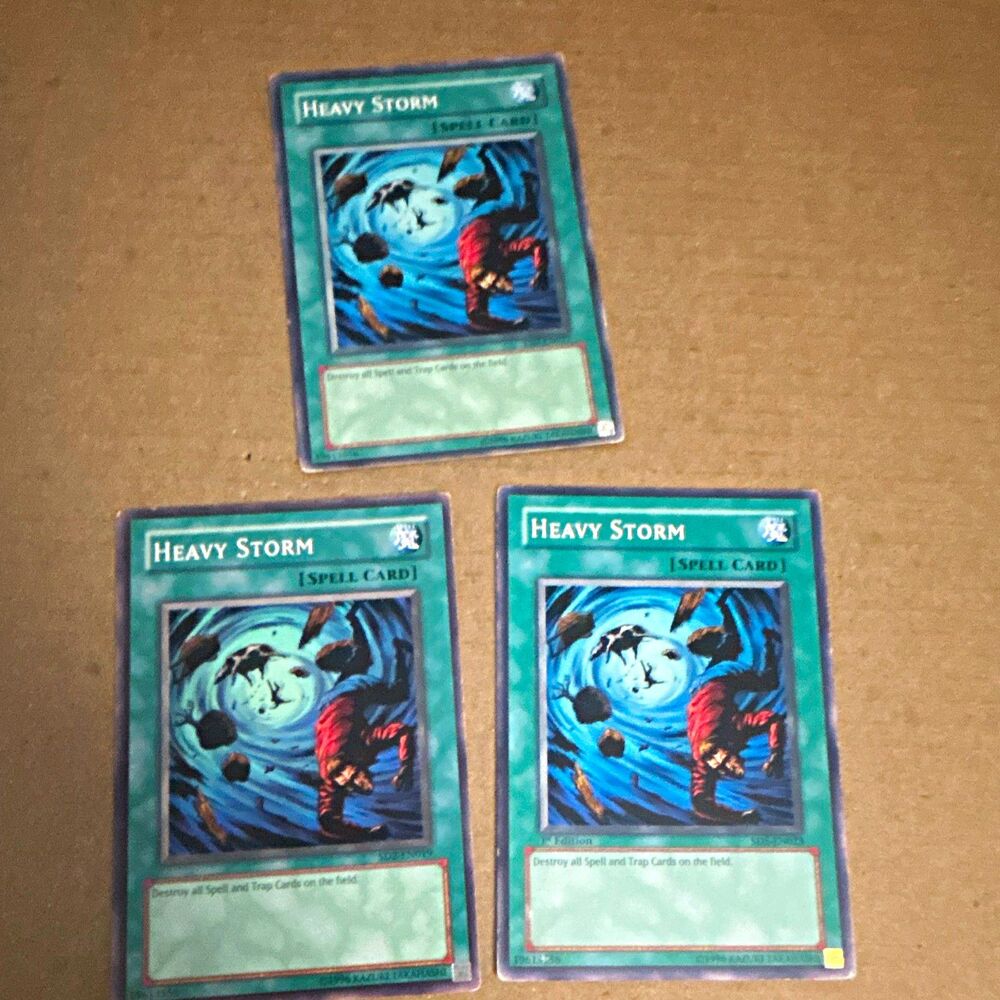 Konami Yu-Gi-Oh! TCG Heavy Storm SDY-039 Spell Card Lot Of 3 Starter Deck Yugi